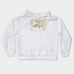 Sagittarius zodiac art Kids Hoodie